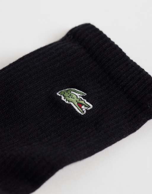 Lacoste 3 pack long cotton socks in black, 2 of 3