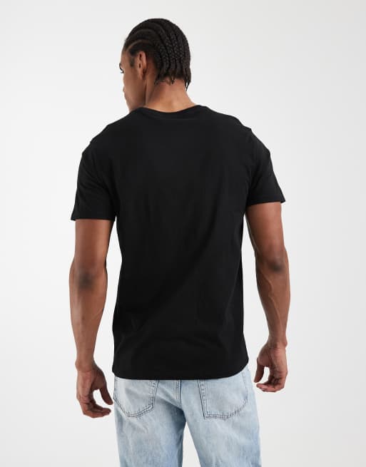 Lacoste 3 pack loungewear t-shirt in black, 5 of 5