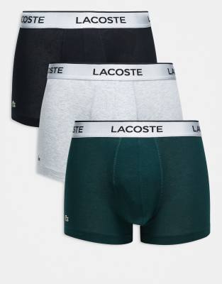 Lacoste Lacoste 3 pack metallic band trunks in multi