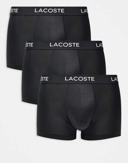 Lacoste 3 pack microfiber briefs in black