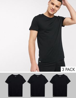 lacoste plain black t shirt