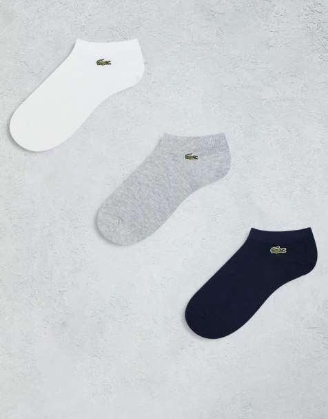 Lacoste 3 pack socks in multi - view 1
