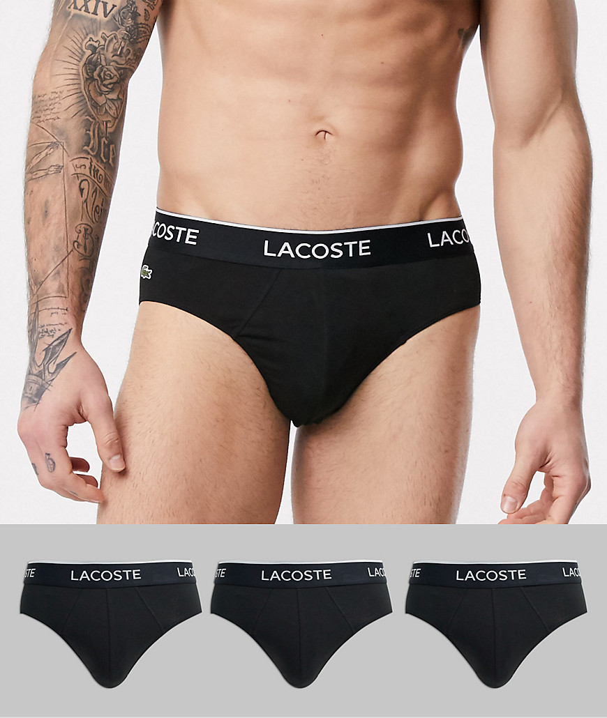 Lacoste – 3-pack svarta trosor