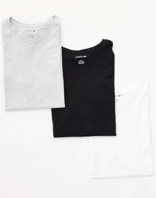 Lacoste 3 pack t-shirt in multi