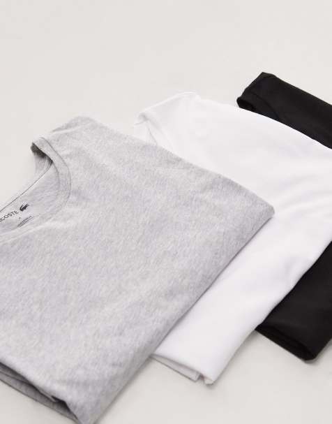 Lacoste 3 pack t-shirt in multi - view 1