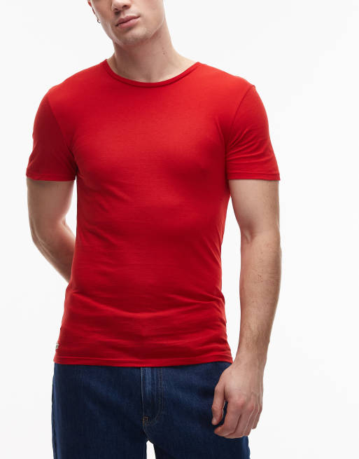 Lacoste 3 pack t-shirts in navy / red /grey, 2 of 5