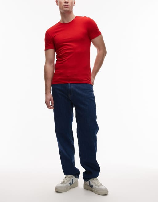 Lacoste 3 pack t-shirts in navy / red /grey, 3 of 5