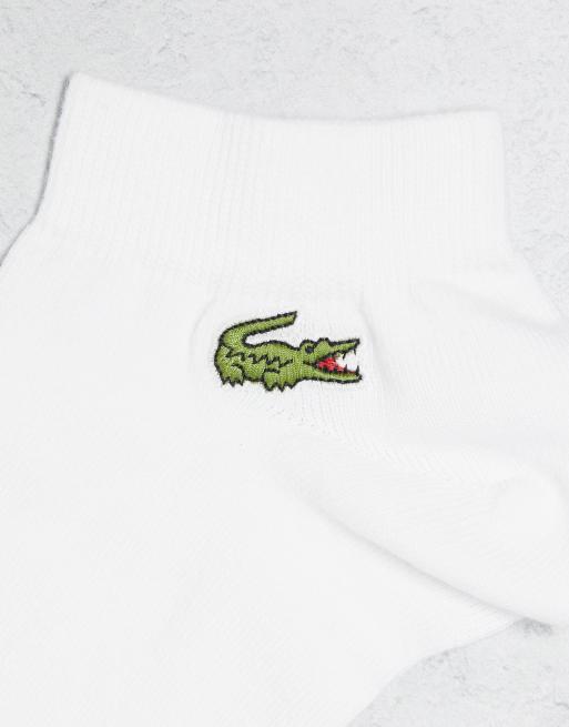 Lacoste 3 pack trainer socks in white ASOS