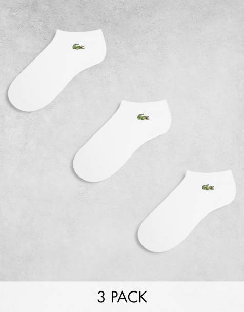 Lacoste 3 pack trainer socks in white - view 1