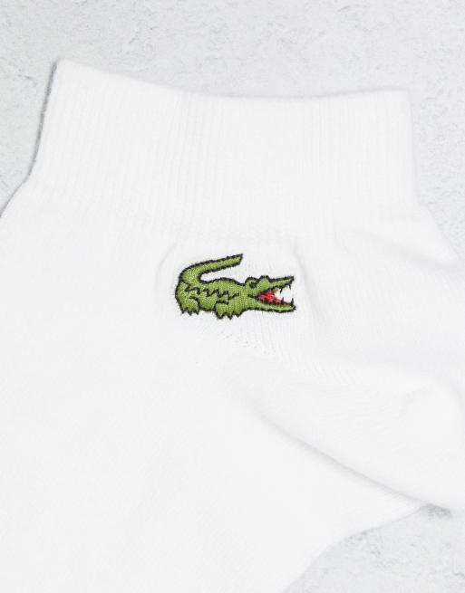 Lacoste 3 pack trainer socks in white, 3 of 4