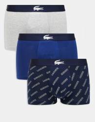 Lacoste 3 pack trunk in all over croc print / navy