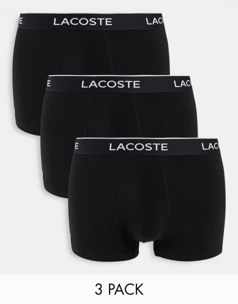 Lacoste 3 pack trunks in black - view 1