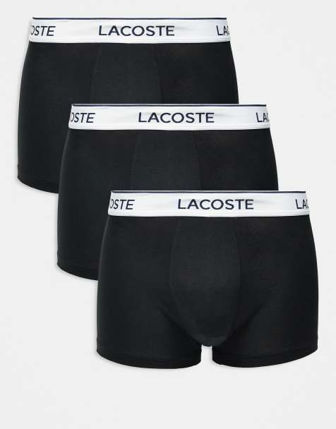 Lacoste 3 pack trunks in black - view 1