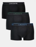 [Lacoste] Lacoste 3 pack trunks in black-Multi XS BLACK/WHITE-CAPTAIN