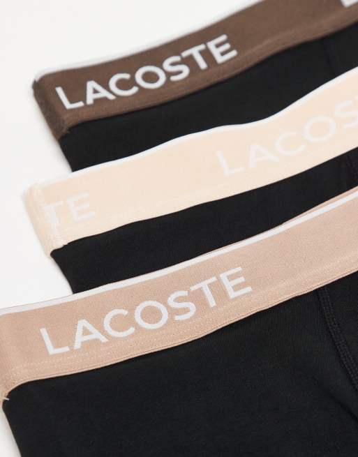 Lacoste 3 pack trunks in black , 2 of 3