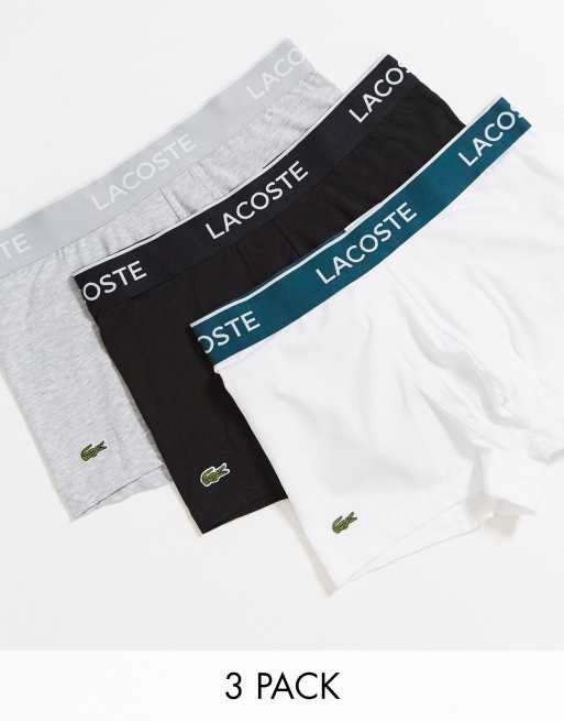 Boxer shorts LACOSTE Underwear trunk Black/ White/ Grey