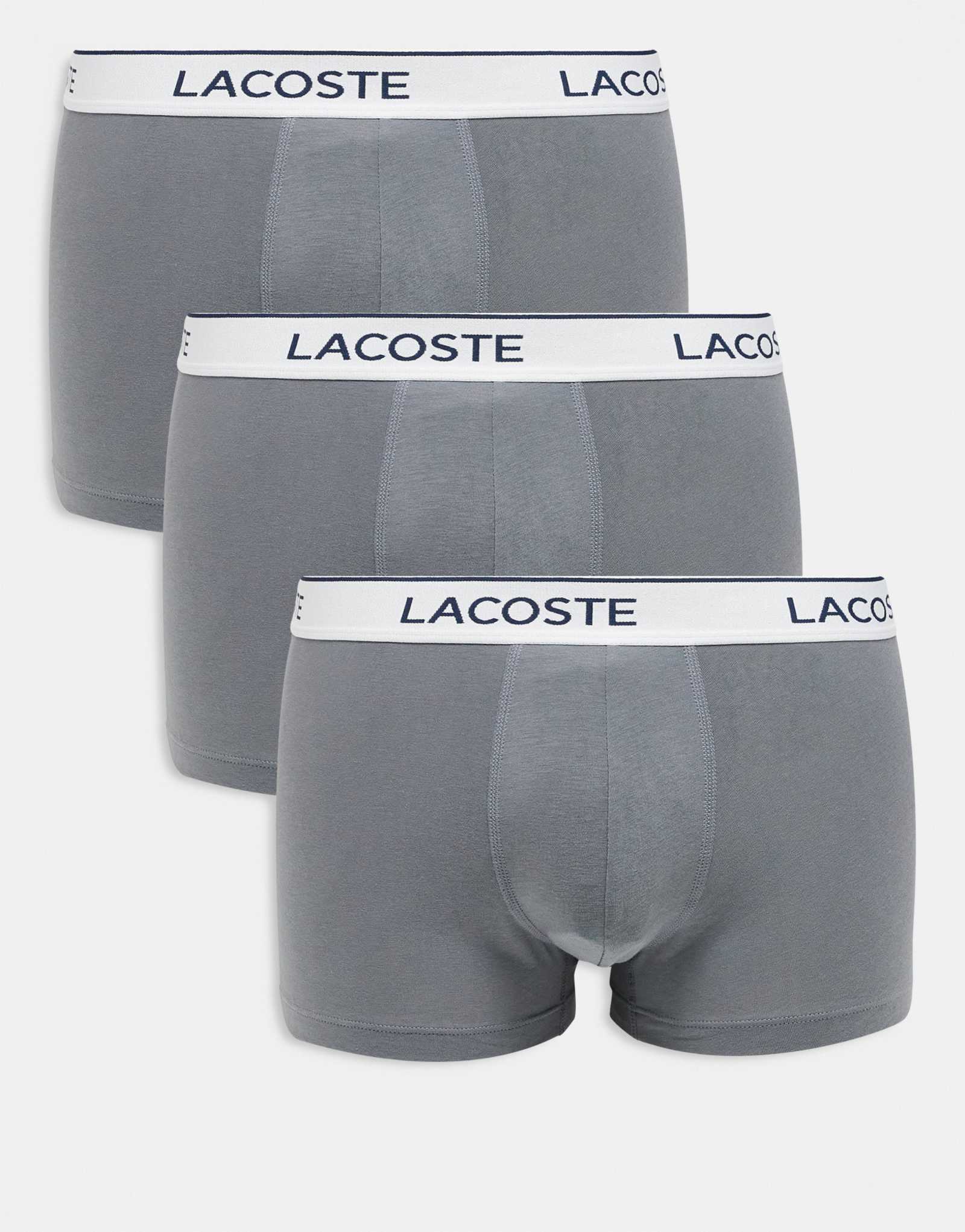 Плавки Lacoste из 3-х комплектов серого цвета