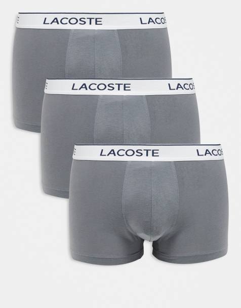 Lacoste 3 pack trunks in grey - view 1