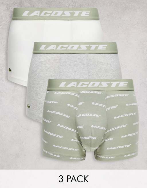 LACOSTE SET OF 3 TRUNKS TRUNK PACK 3 TRUNKS - Gray