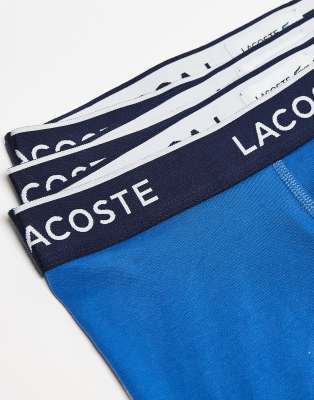 Lacoste Cotton Stretch Jersey Trunks 3 Pack Multi In Multi