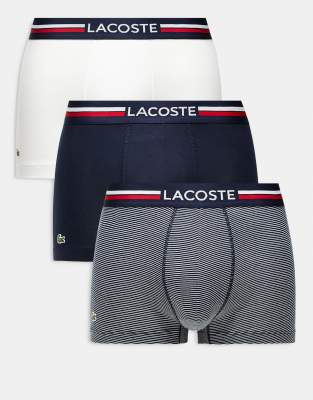Lacoste 3 pack trunks in multi