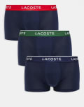 [Lacoste] Lacoste 3 pack trunks in multi XS NAVY/GREEN-RED-NAVY