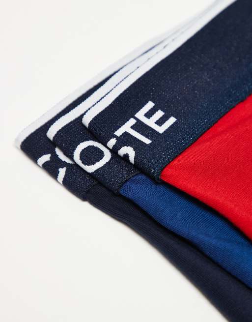 Lacoste 3 pack trunks in multi, 2 of 3