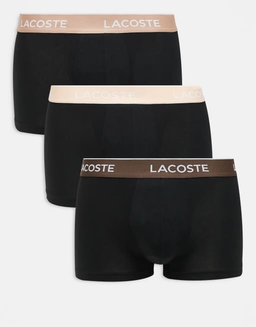 Lacoste 3 pack trunks in multi 