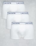 [Lacoste] Lacoste 3-pack trunks in white L WHITE