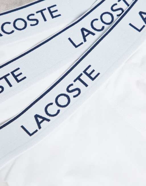 Lacoste 3 pack trunks in white, 2 of 3