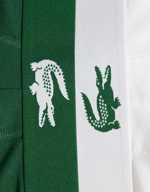 Lacoste 3-pack trunks med croc-midjeresår i stretchbomull i svart, vitt och grönt, 2 av 3
