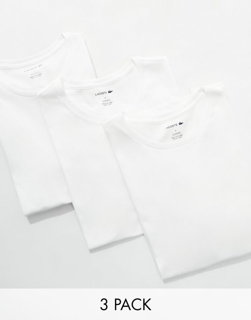 Lacoste 3 pack tshirts in white | ASOS