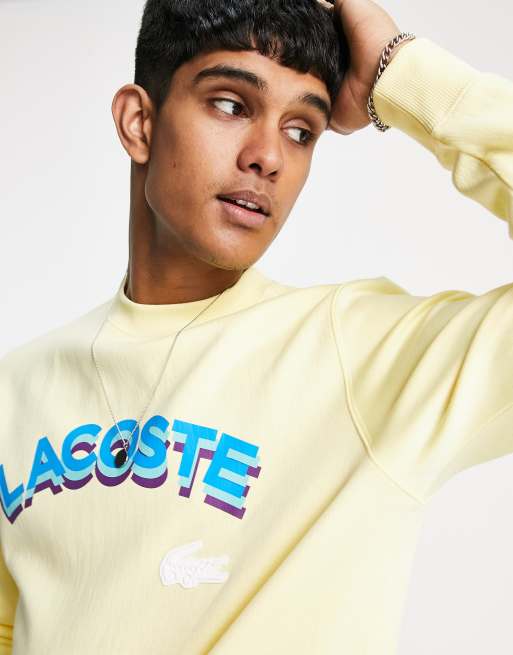 Lacoste yellow outlet sweatshirt