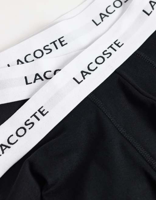 Lacoste 3er-Pack Boxershorts mit weißem Bund in Schwarz, 2 von 3