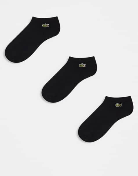 Lacoste – 3er-Pack Knöchelsocken in Schwarz - view 1