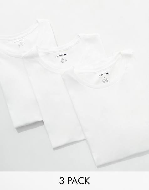 Lacoste – 3er-Pack T-Shirts in Weiß - view 1