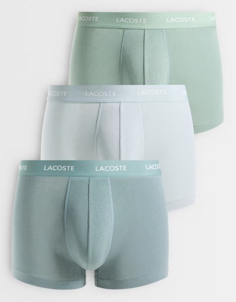 Lacoste 3er-Pack Trunks aus dehnbarem Baumwollmix in Grün - view 1