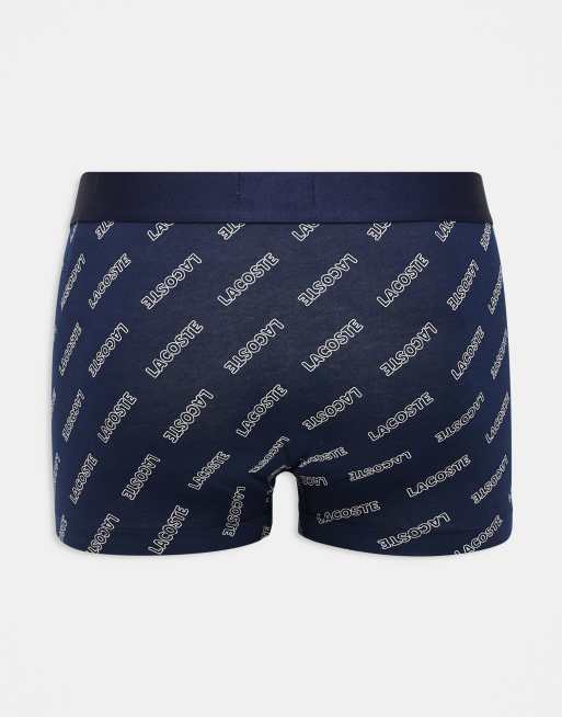 Lacoste – 3er-Pack Unterhosen mit Krokodilmuster/in Marineblau, 2 von 3