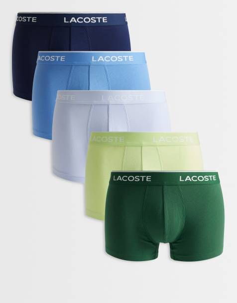Lacoste 5 pack of colourful trunks in multi - view 1