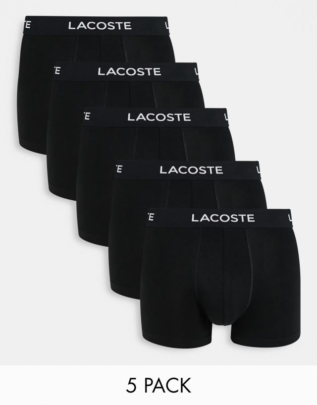 Lacoste - 5 pack trunks in black