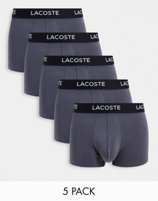 Lacoste 5 pack trunks in grey