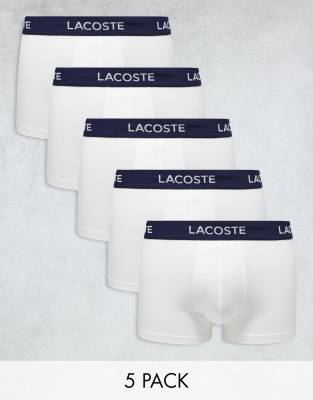 Lacoste Underwear Five Pack Trunks Grey