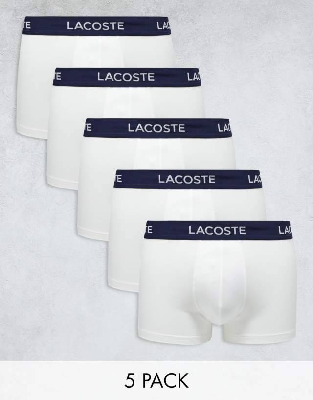 Lacoste - 5 pack trunks in white