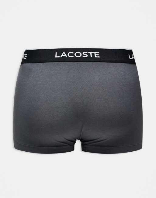 Lacoste 7 pack trunks in black/white/grey, 2 of 3