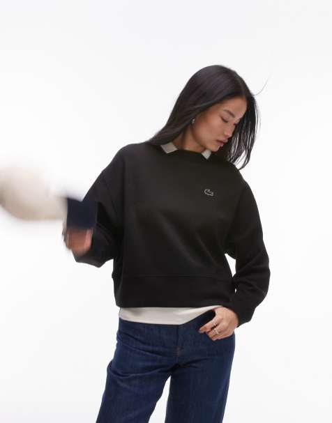 Lacoste - Active - Sweatshirt met ronde hals en logo in zwart - view 1