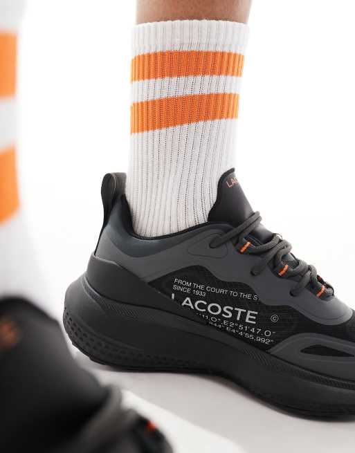 Lacoste black deals sock trainers