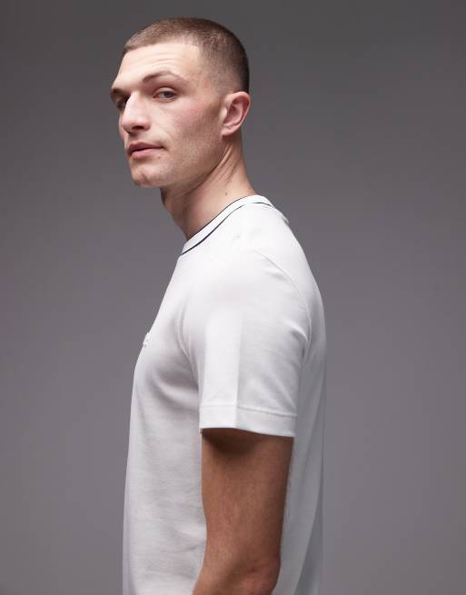 Lacoste - Afslappet hvid T-shirt med tonet logo, 4 af 5