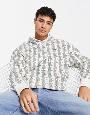 Lacoste all over print hoodie in multi