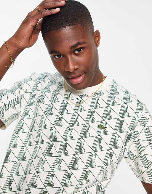 lacoste print t shirt