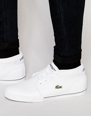 lacoste mid top trainers